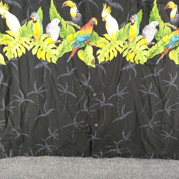 Aloha Republic Men's Button-Up Shirt Multi 3XL Short Sleeve Parrot Hawaiian - Picture 4 of 13